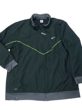 VINTAGE Nike Air Force Jacket Mens 2XL XXL Dry Black Zip Streetwear Track y2k